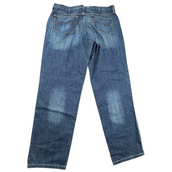 Cinch Black Label 2.0 Relaxed Straight Jeans Dark Wash Mens 40x34 Western - Picture 4 of 10
